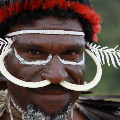 Baliem Valley, West Papua Indonesia men festival
