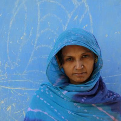 India Rajasthan women portrait Jodhpur blue city