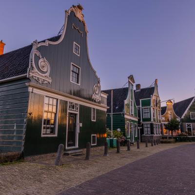 Zaanse schans blue hour molen  Zaandam Holland Netherlands house