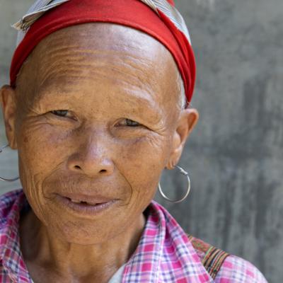 Vietnam, Sapa valley, portrait, woman, red dao tribe