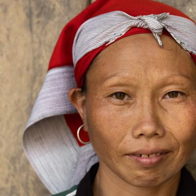 Vietnam, Sapa valley, portrait, woman, red dao tribe