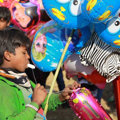 Pokhara festival balloons boy color 